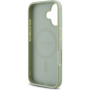 Guess Granulat Classic Husă cu logo cu MagSafe pentru iPhone 16 - verde
