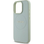 Guess Granulat Classic Husă cu logo cu MagSafe pentru iPhone 16 Pro - verde