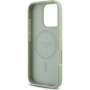 Guess Granulat Classic Husă cu logo cu MagSafe pentru iPhone 16 Pro - verde