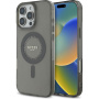 Guess Husă inel IML cu strasuri cu MagSafe pentru iPhone 16 Pro Max - gri
