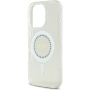 Guess Husă IML Rhinestones Ring cu MagSafe pentru iPhone 16 Pro - transparent