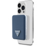 Guess Grained Triangle Logo Powerbank wireless MagSafe cu port USB-C - 5.000 mAh - bleumarin