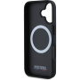 BMW Husă M Carbon Tricolor Stripe cu MagSafe pentru iPhone 16 - negru