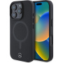 Mercedes Husă din piele netedă cu MagSafe pentru iPhone 16 Pro Max - neagră