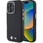 BMW Husă M Kevlar Metal Logo pentru iPhone 16 Pro - neagră
