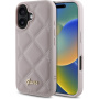 Guess Husă matlasată pentru iPhone 16 - roz
