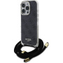 Guess Husă crossbody imprimată 4G IML cu șnur pentru iPhone 16 Pro - gri