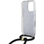 Guess Husă crossbody imprimată 4G IML cu șnur pentru iPhone 16 Pro - gri