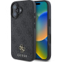 Guess Husă 4G cu sigla metalică mică cu MagSafe pentru iPhone 16 - gri