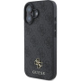 Guess Husă 4G cu sigla metalică mică cu MagSafe pentru iPhone 16 - gri