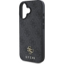 Guess Husă 4G cu sigla metalică mică cu MagSafe pentru iPhone 16 - gri