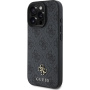 Guess Husă metalică 4G cu sigla mică cu MagSafe pentru iPhone 16 Pro - gri