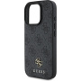 Guess Husă metalică 4G cu sigla mică cu MagSafe pentru iPhone 16 Pro - gri