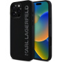 Karl Lagerfeld Husă cu logo sclipici din cauciuc 3D pentru iPhone 16 Pro Max - neagră