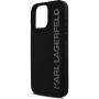 Karl Lagerfeld Husă cu logo sclipici din cauciuc 3D pentru iPhone 16 Pro Max - neagră