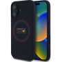 Oracle Red Bull Racing Husă din silicon Red Ring cu MagSafe pentru iPhone 16 - albastru închis