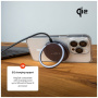 FIXED MagPad Pro încărcător wireless MagSafe cu suport rabatabil pentru iPhone / AirPods - 15W - gri