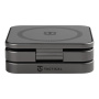 Tactical MagForce Saviour 3 în 1 suport magnetic pliabil wireless pentru iPhone / Apple Watch / AirPods - 15W - Gri