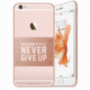 Carcasă de protecţie Baseus, ultra subţire, pentru Apple iPhone 6 / 6s - Never give up - roz-aurie