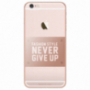 Carcasă de protecţie Baseus, ultra subţire, pentru Apple iPhone 6 / 6s - Never give up - roz-aurie