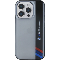 BMW Husă IML Motorsport Vertical Stripe pentru iPhone 16 Pro - gri
