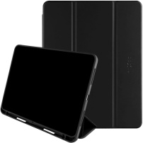 FIXED Husă Padcover+ cu spațiu pentru Apple Creion pentru iPad mini 6 / mini 7 - negru