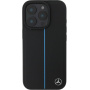 Mercedes Husă Blue Stripe cu MagSafe pentru iPhone 16 Pro Max - neagră