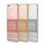 Carcasă de protecţie Baseus, ultra subţire, pentru Apple iPhone 6 / 6s - Never give up - roz-aurie
