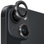 Folie de sticlă securizată cu rame metalice NORTHJO pentru protec?ia obiectivului camerei din spate pentru iPhone 13 / 13 mini - neagră