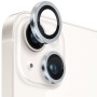 Folie de sticlă securizată cu rame metalice NORTHJO pentru protec?ia obiectivului camerei din spate pentru iPhone 13 / 13 mini - argintie