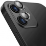 Enkay Sticlă de protecție securizată a camerei foto din spate cu cadru din aluminiu pentru iPhone 12 / 12 mini - negru