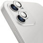 Enkay Sticlă de protecție securizată a camerei foto din spate cu cadru din aluminiu pentru iPhone 12 / 12 mini - argintiu