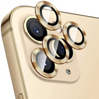 Enkay sticlă de protecție securizată a camerei foto din spate cu cadru din aluminiu pentru iPhone 12 Pro - auriu
