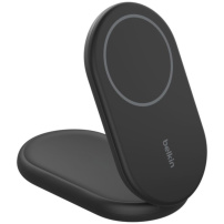 BELKIN Boost Charge Qi2 2-în-1 Suport magnetic pliabil de încărcare wireless pentru iPhone / AirPods - 15W - negru