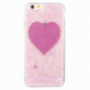Carcasă de protecţie spate, cu model cu inimă şi paiete, pentru Apple iPhone 6 Plus / 6S Plus - violetă