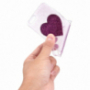 Carcasă de protecţie spate, cu model cu inimă şi paiete, pentru Apple iPhone 6 Plus / 6S Plus - violetă