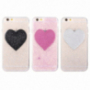 Carcasă de protecţie spate, cu model cu inimă şi paiete, pentru Apple iPhone 6 Plus / 6S Plus - violetă
