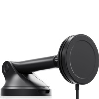 iOttie Suport auto magnetic Velox Mini Qi2 pentru sticla si bord cu incarcare wireless pentru iPhone - negru
