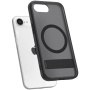 Spigen Ultra Hybrid S husă transparentă mată cu suport și MagSafe pentru iPhone 16e / 17e - negru
