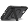 Spigen Ultra Hybrid S husă transparentă mată cu suport și MagSafe pentru iPhone 16e / 17e - negru