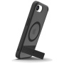 Spigen Ultra Hybrid S husă transparentă mată cu suport și MagSafe pentru iPhone 16e / 17e - negru