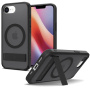Spigen Ultra Hybrid S husă transparentă mată cu suport și MagSafe pentru iPhone 16e / 17e - negru