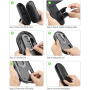 Suport wireless 2 în 1 Swissten pentru iPhone / AirPods cu spațiu pentru încărcător pentru Apple Watch - 15W - negru