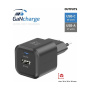 Adaptor de încărcare Swissten GaN cu porturi USB-C / USB-A - 35W - negru