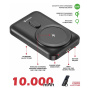 Swissten powerbank wireless MagSafe cu suport și port USB-C - 10 000 mAh - negru