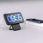 Swissten Powerbank fără fir MagSafe cu suport și port USB-C - 5 000 mAh - neagră