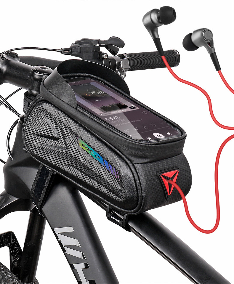 Wheel up Bike Bag husă impermeabilă pentru bicicletă cu spațiu pentru iPhone - negru