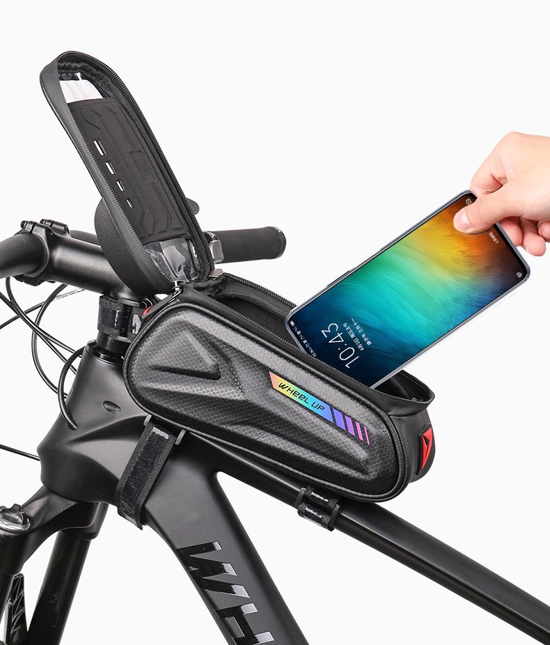 Wheel up Bike Bag husă impermeabilă pentru bicicletă cu spațiu pentru iPhone - negru