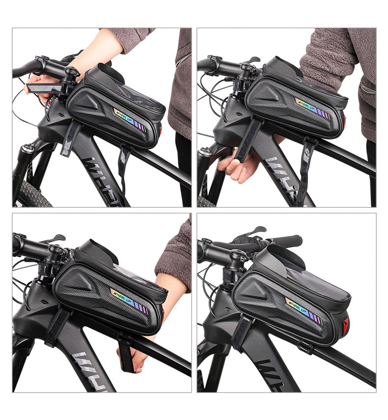 Wheel up Bike Bag husă impermeabilă pentru bicicletă cu spațiu pentru iPhone - negru