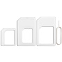 4în1 …. Nano SIM pe Micro SIM / Micro SIM pe Standard SIM / Nano SIM pe Standard SIM / ac pentru scoatere SIM - argintiu